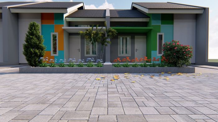 foto tampak rumah tipe 36/72 perumahan RAJAWALI 3