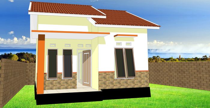 foto tampak rumah tipe 36 perumahan GRAHA TAHETA