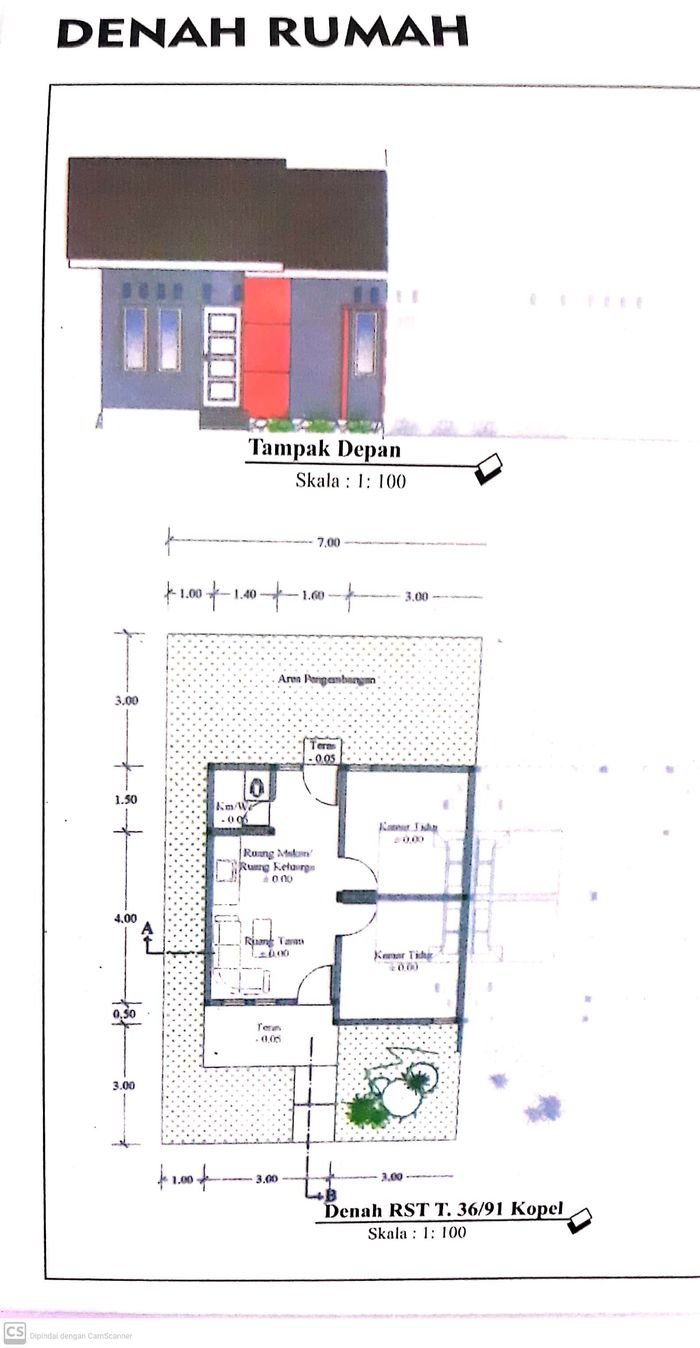 foto denah rumah tipe 36 perumahan GRAHA BUNGA MAS III