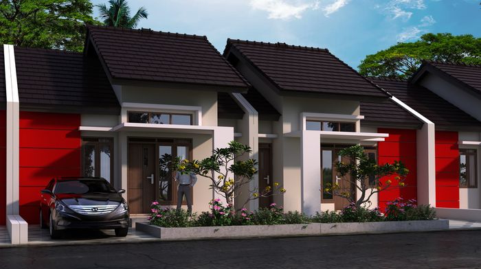 foto tampak rumah tipe 45/84 perumahan PERUMAHAN GRIYA PERMATA BANJAR