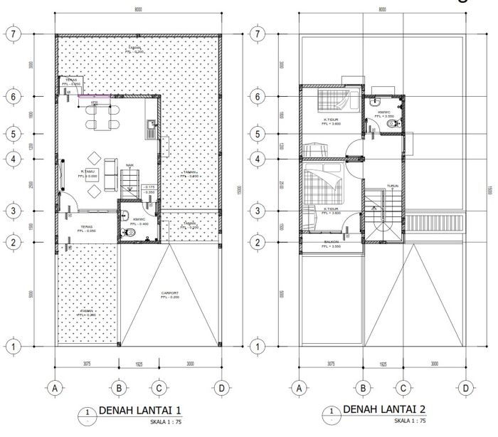 foto denah rumah tipe DIRGAMAYA B06-06 perumahan Kedaton Park Tahap 1