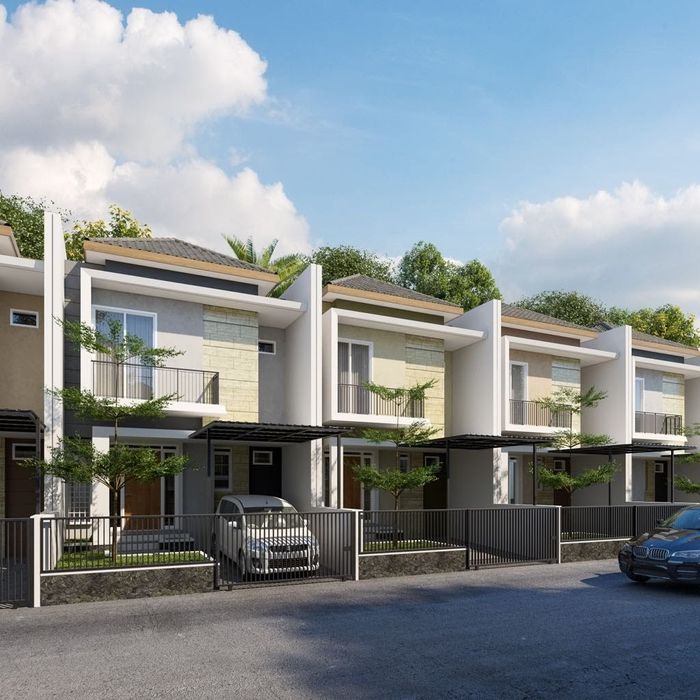 foto tampak rumah tipe 68/105 perumahan BUMI ADIPURA CLUSTER TULIP TAHAP 6