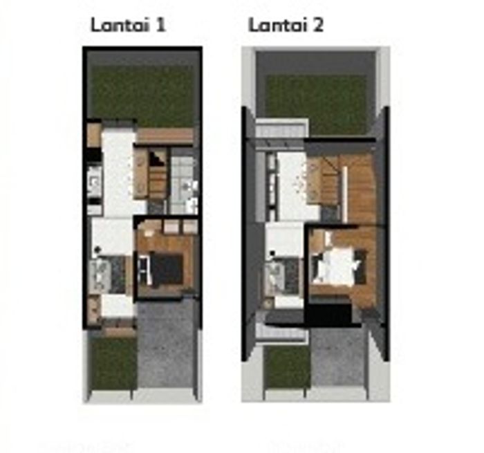 foto denah rumah tipe 52/75 perumahan BUMI ADIPURA CLUSTER TULIP TAHAP 6