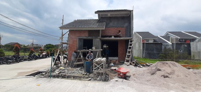 foto tampak rumah tipe 50 Compact (652) perumahan G-Land Ciwastra Park