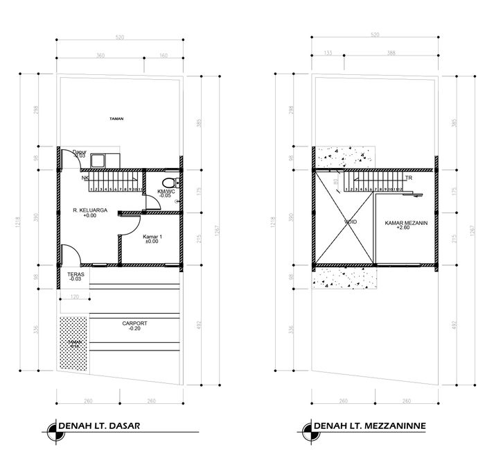 foto denah rumah tipe 33 Mezzanine (355) perumahan Griya Pataruman Asri 3