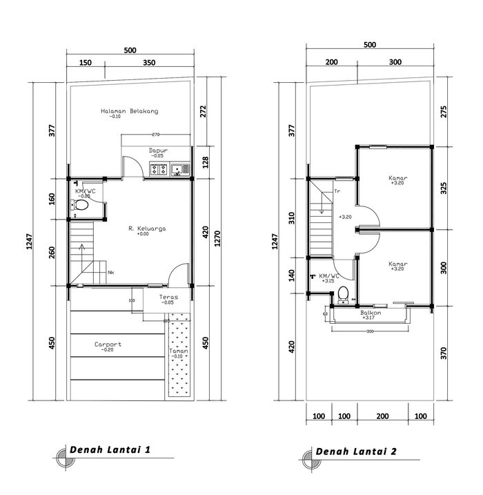 foto denah rumah tipe 50 Compact (419) perumahan G-Land Katapang Residence 2