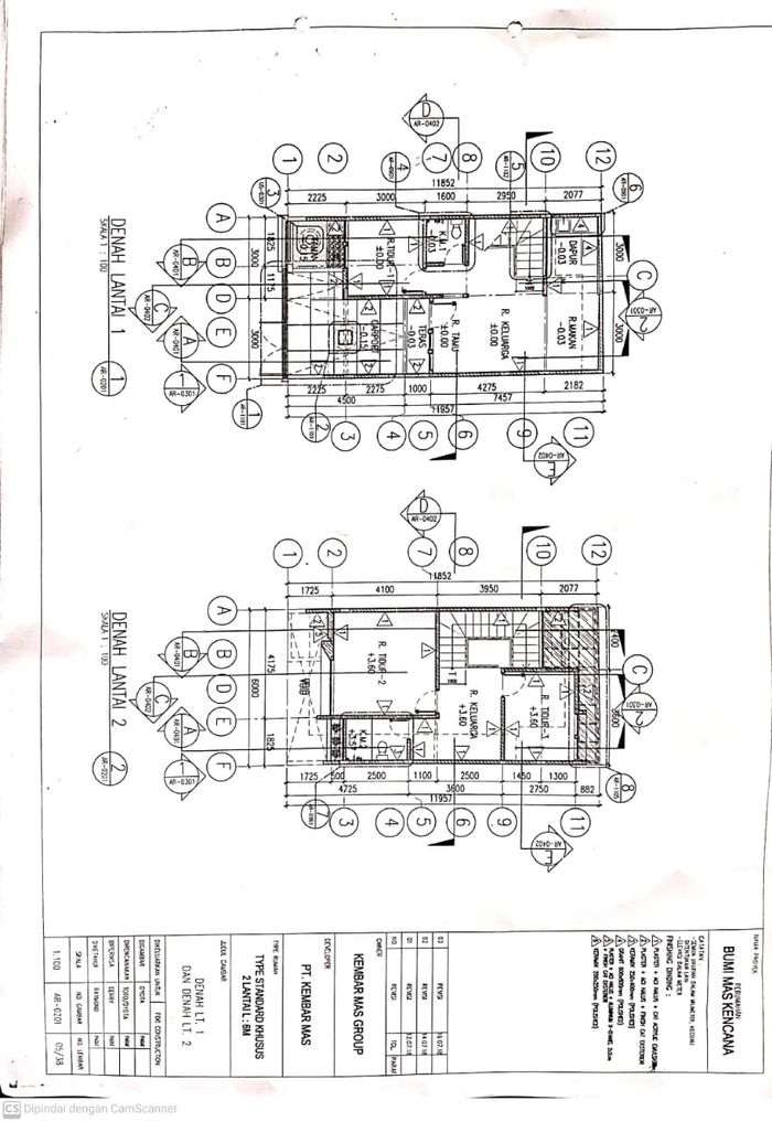 foto denah rumah tipe 121/78 perumahan BUMI MAS KENCANA