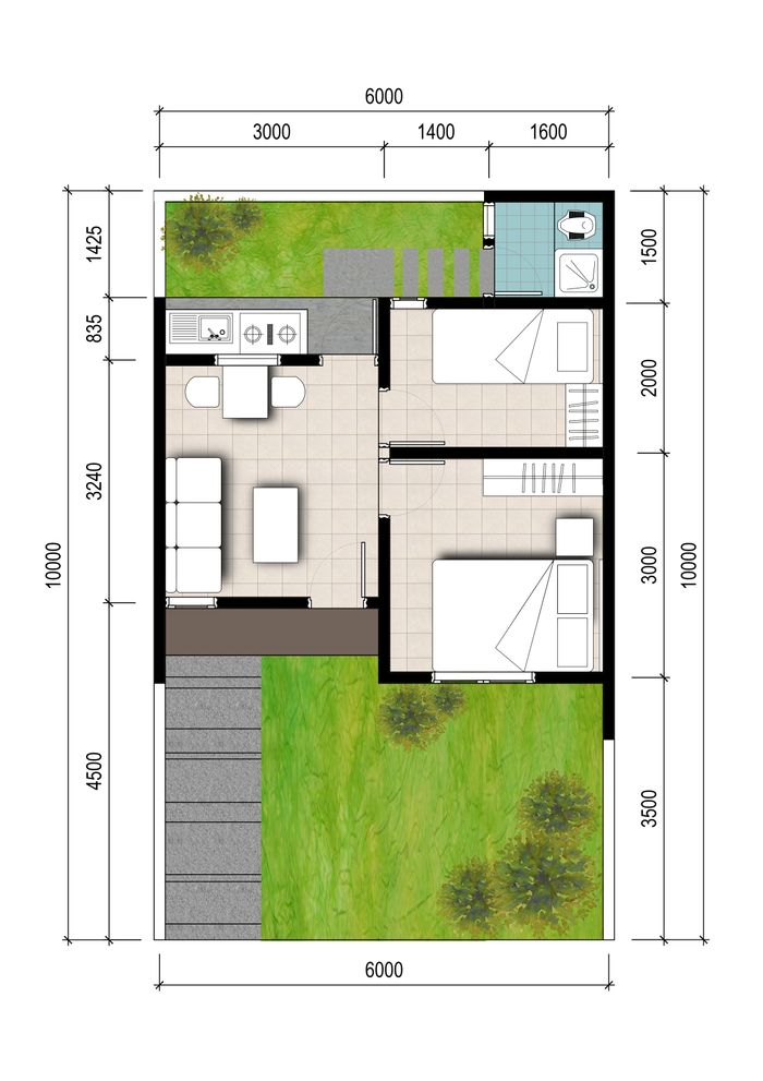 foto denah rumah tipe New Edelweis perumahan PERMATA MUTIARA MAJA - CLUSTER SAPHIRE & SAPHIRE 2