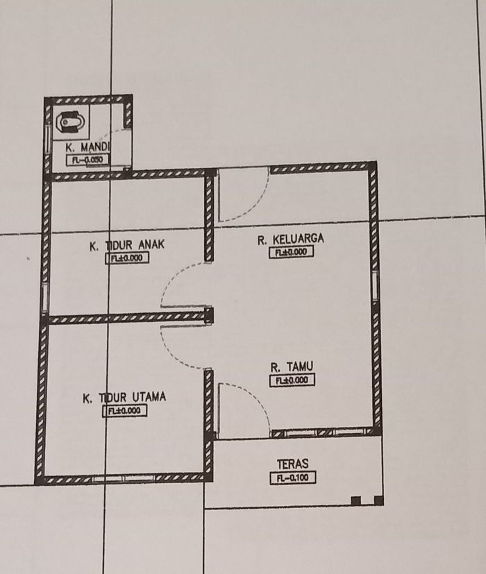 foto denah rumah tipe 36 RS perumahan VILLA CAHAYA INSAN