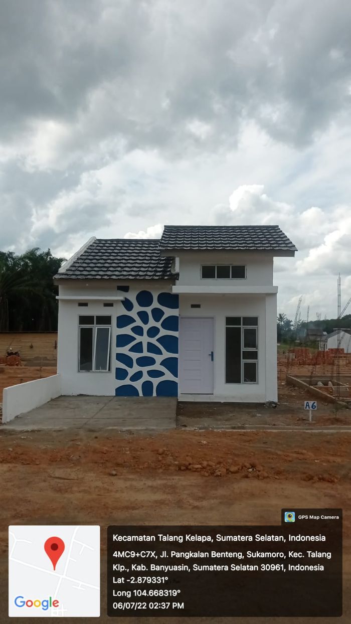 foto tampak rumah tipe 36 perumahan Grand Pangkalan Benteng Indah