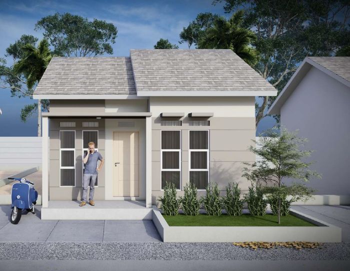 foto tampak rumah tipe 36 perumahan MAFAZA