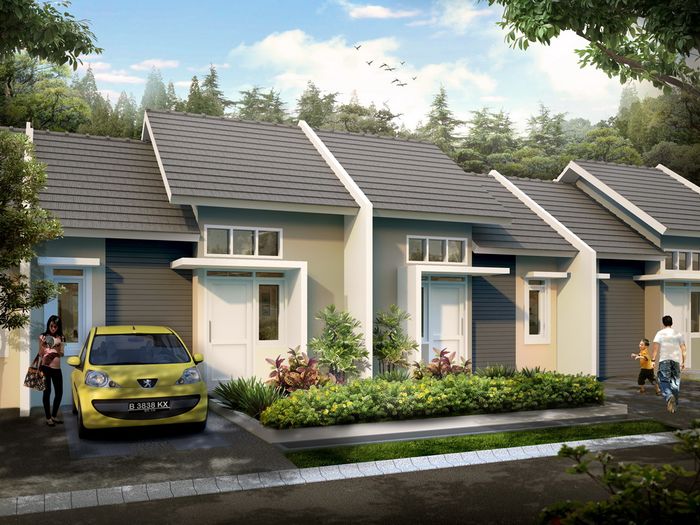 foto tampak rumah tipe EBONY 3 perumahan CitraIndah City