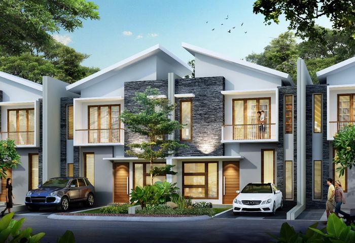 foto tampak rumah tipe SAINT PAULIA perumahan SERPONG GARDEN 1