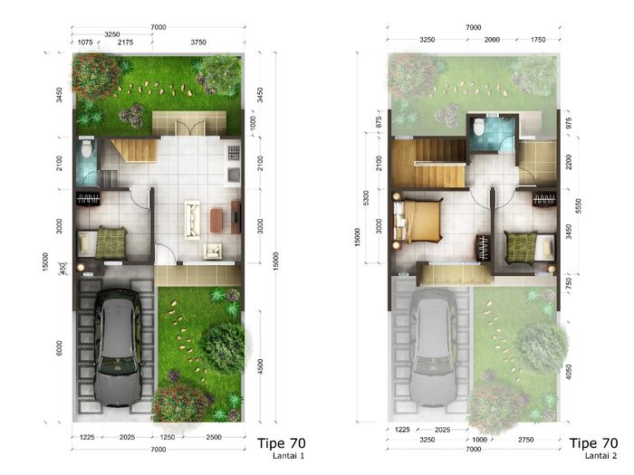 foto denah rumah tipe SAINT PAULIA perumahan SERPONG GARDEN 1
