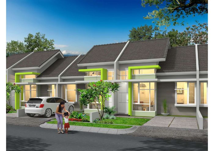 foto tampak rumah tipe 38/72 ( blok C ) perumahan MUSTIKA PARK PLACE