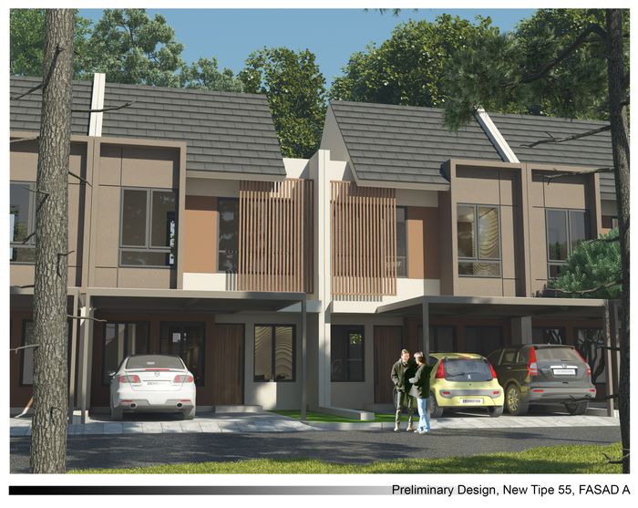 foto tampak rumah tipe CASA FAMILIA BLVD LAMUDI 55/72 (MEI 22) perumahan PANJIBUWONO RESIDENCE