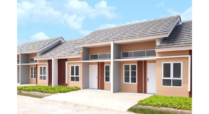 foto tampak rumah tipe JASMINE 36/72 (FEB 22) perumahan PANJIBUWONO RESIDENCE