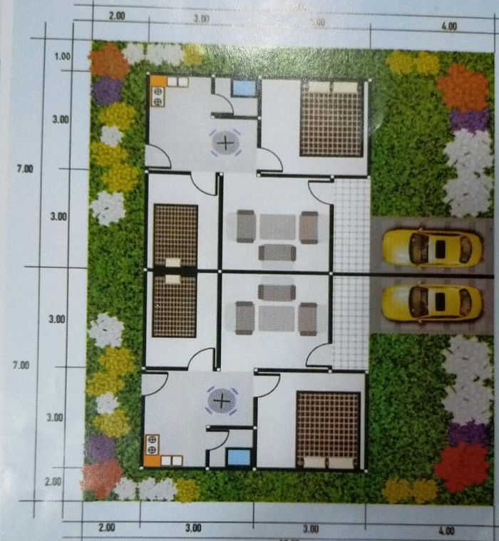 foto denah rumah tipe 36 perumahan CITRA BUANA MAS