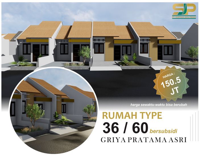 foto tampak rumah tipe 36/60 perumahan Griya Pratama Asri