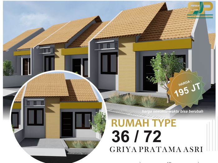 foto tampak rumah tipe 36/72 perumahan Griya Pratama Asri