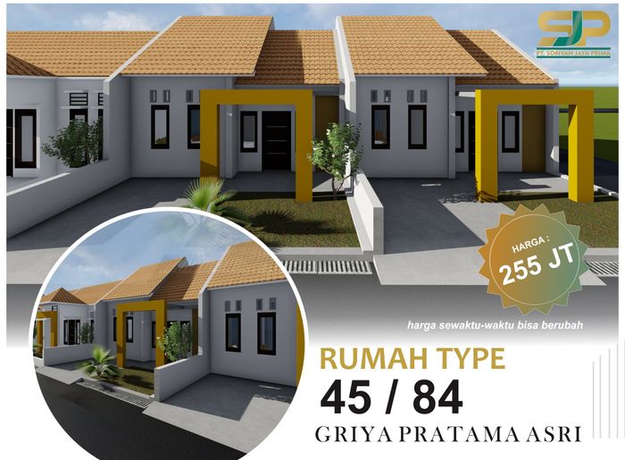 foto tampak rumah tipe 45/84 perumahan Griya Pratama Asri