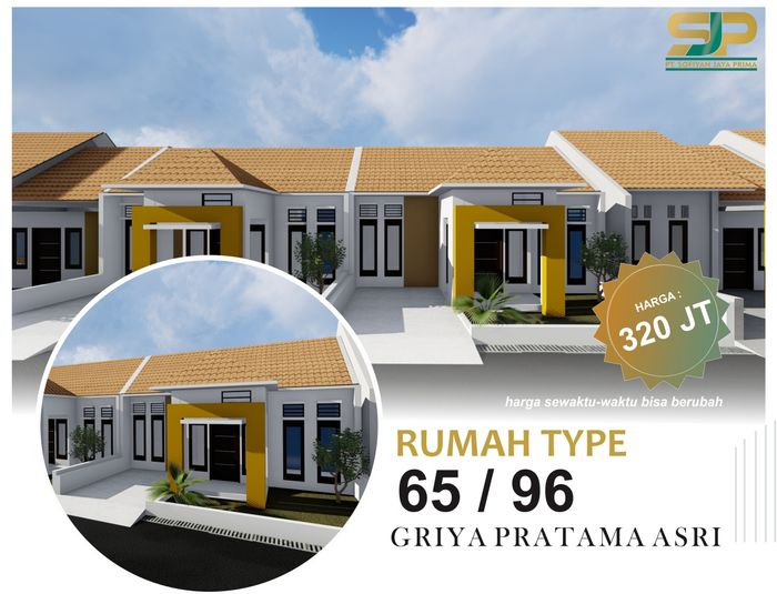 foto tampak rumah tipe 65/96 perumahan Griya Pratama Asri