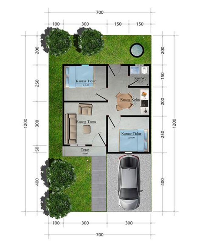 foto denah rumah tipe 36 (2) perumahan MUTIARA BARANGAN 2