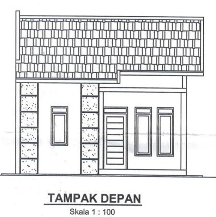 foto denah rumah tipe KPR Subsidi perumahan Bumi Kualu Damai IV Tahap 2