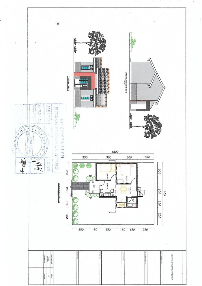 foto denah rumah tipe A perumahan DENI PRABU RESIDENCE