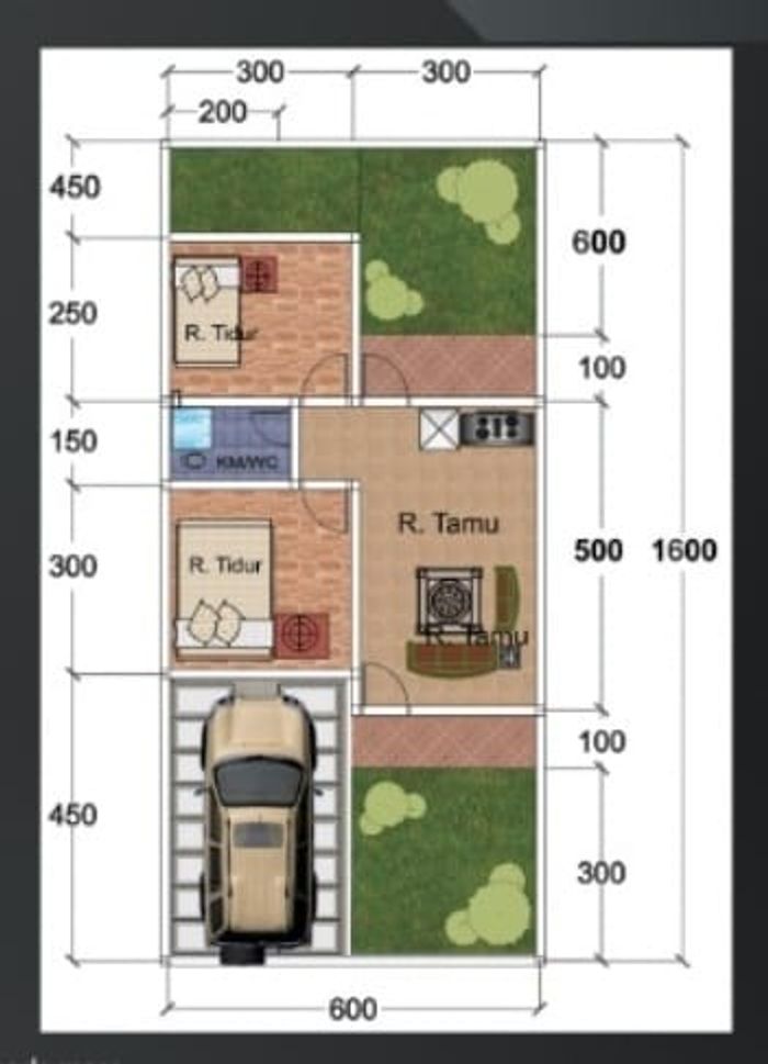foto denah rumah tipe 36 Subsidi perumahan CITRA WAHIDIN 1
