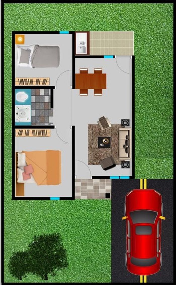 foto denah rumah tipe 36/120 perumahan GREEN TULIP 2