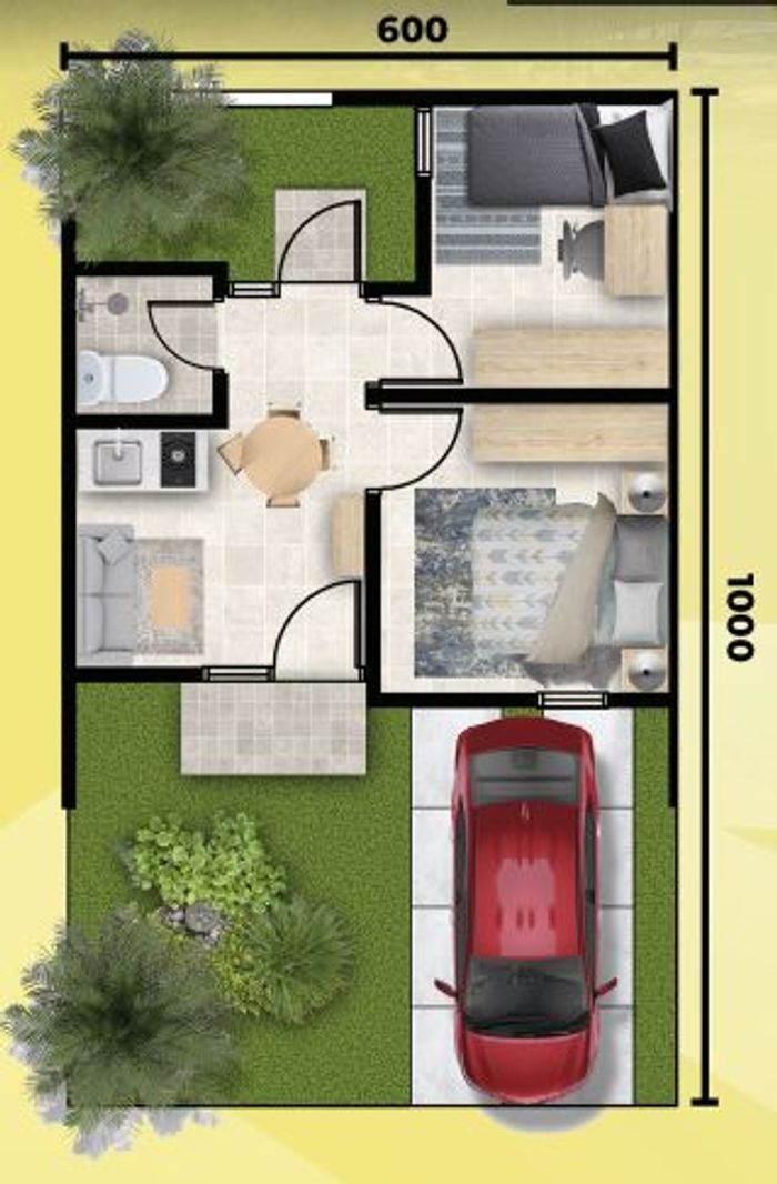 foto denah rumah tipe VENTO GRANDE 313JT perumahan Mutiara Columbus