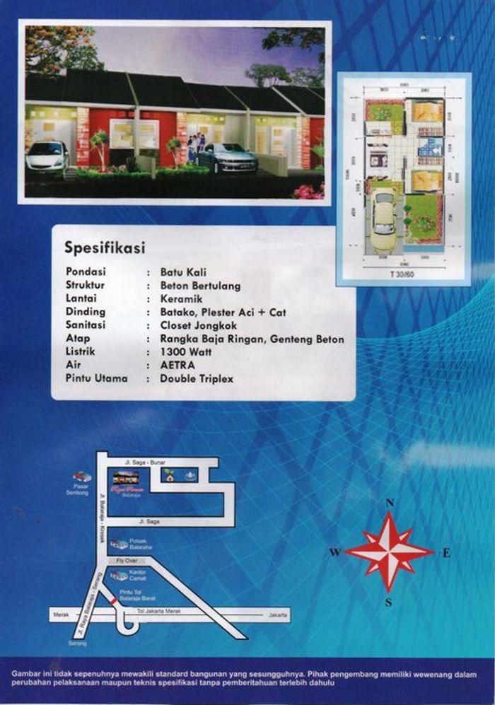 foto denah rumah tipe 30/60 (158) perumahan Royal Permata Balaraja