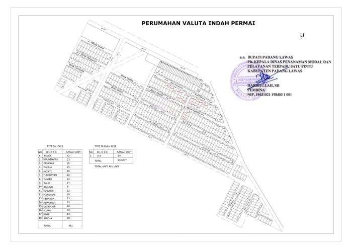 foto denah rumah tipe SUBSIDI perumahan VALUTA INDAH PERMAI