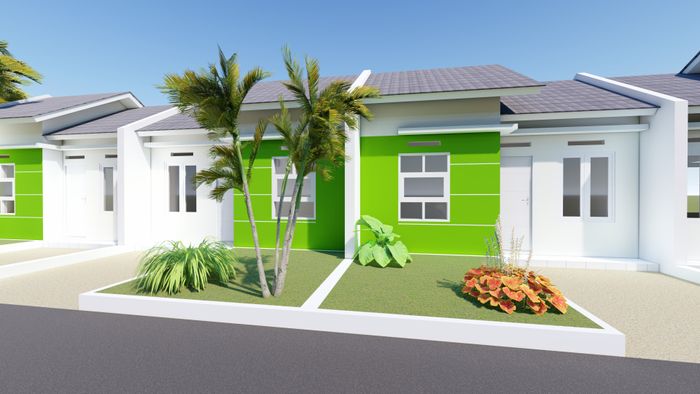 foto tampak rumah tipe 30 perumahan AWANI SQUARE II