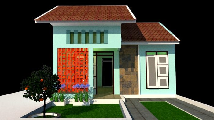 foto tampak rumah tipe 36 perumahan Graha mitranda asri II