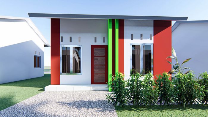 foto tampak rumah tipe 36/150 perumahan AIR TEMAM MADANI HARAPAN JAYA TAHAP 1