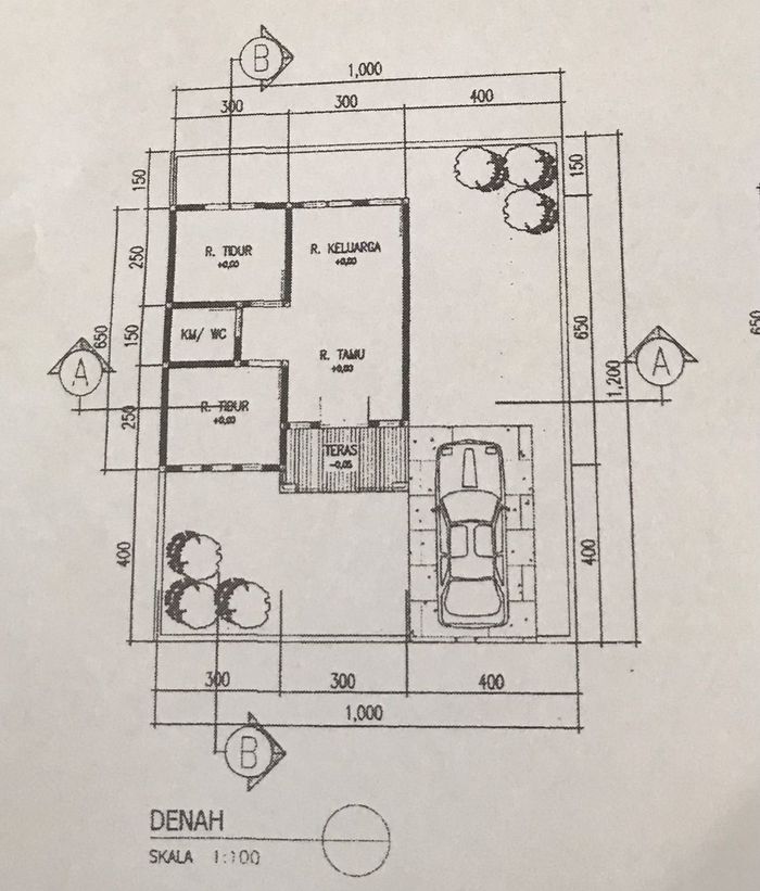 foto denah rumah tipe 36 perumahan FATMA GARDEN