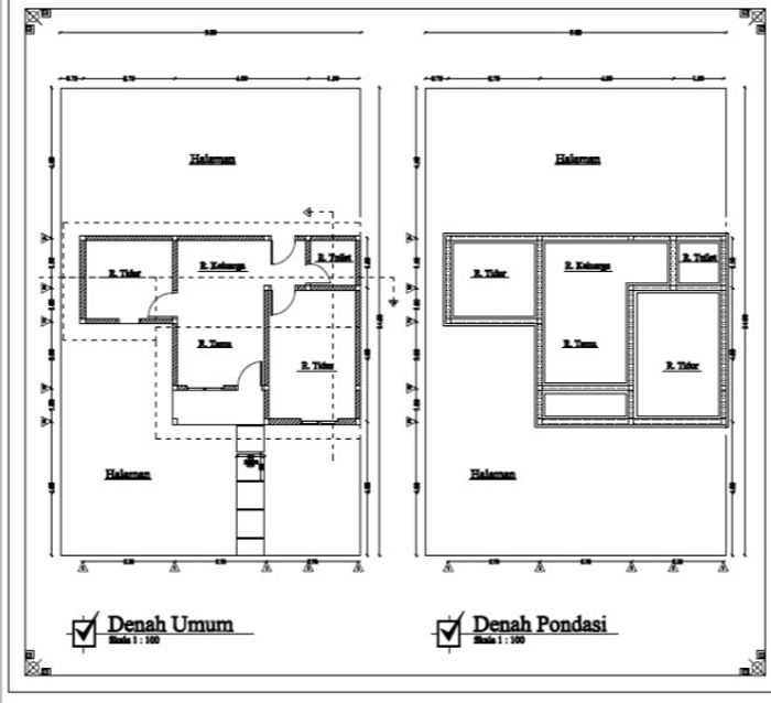 foto denah rumah tipe 36/123 perumahan Safira Residence
