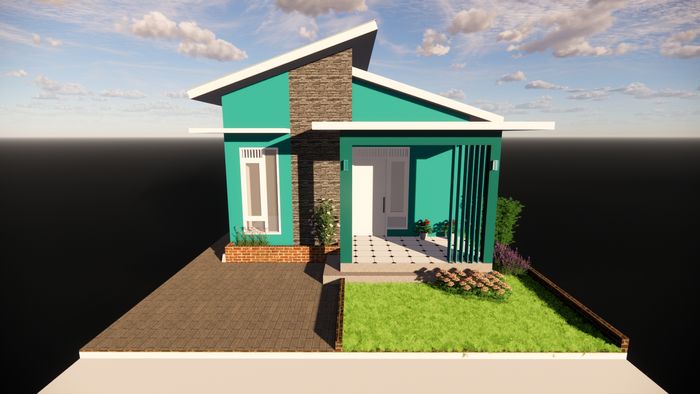foto tampak rumah tipe 36 perumahan Perumahan Berlian Sutaja Regency