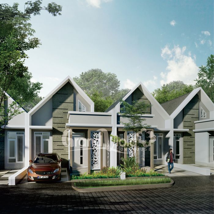 foto tampak rumah tipe 45/69 perumahan GRAND VIOLA TOWN HOUSE