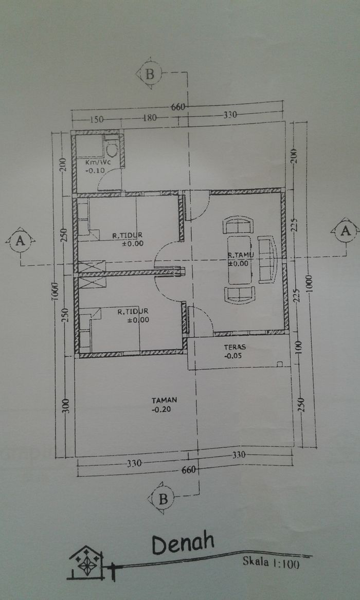 foto denah rumah tipe 36 perumahan BENGAWAN INDAH
