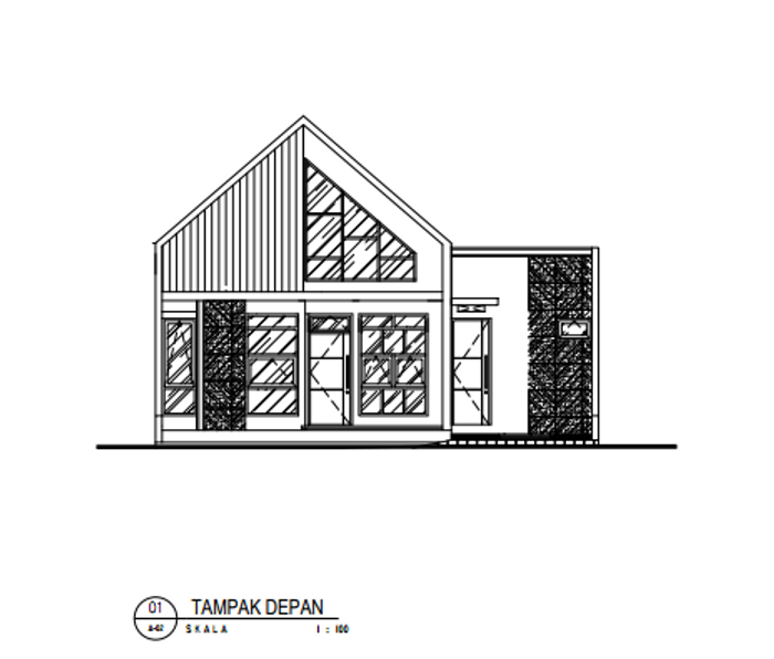 foto tampak rumah tipe 45/72 perumahan Graha Mandiri Bekonang
