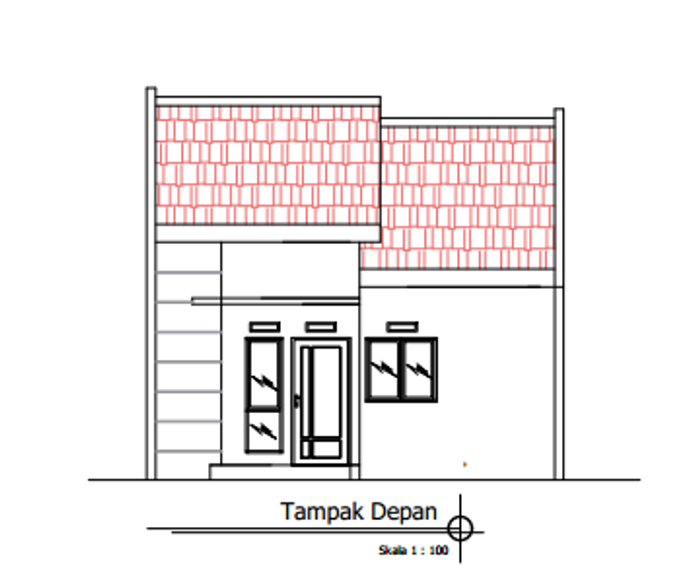 foto tampak rumah tipe 36/84 perumahan GM GADINGAN
