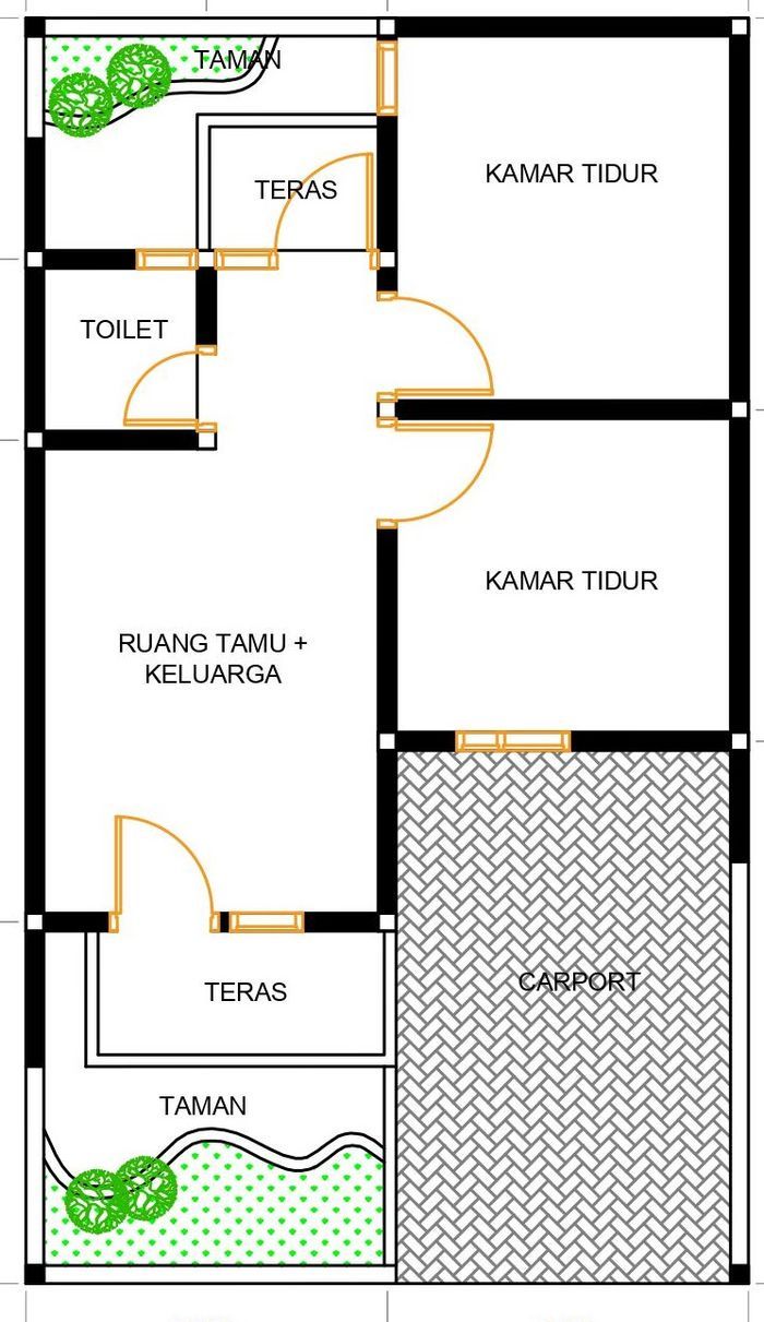 foto denah rumah tipe 36/60 perumahan BEGAWAN RESIDENCE