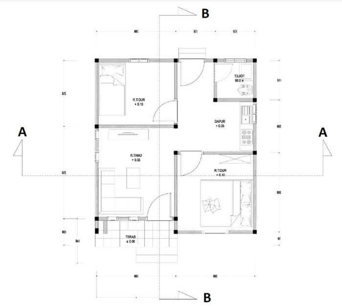 foto denah rumah tipe 36 perumahan PRABU RIFA RESIDENCE III