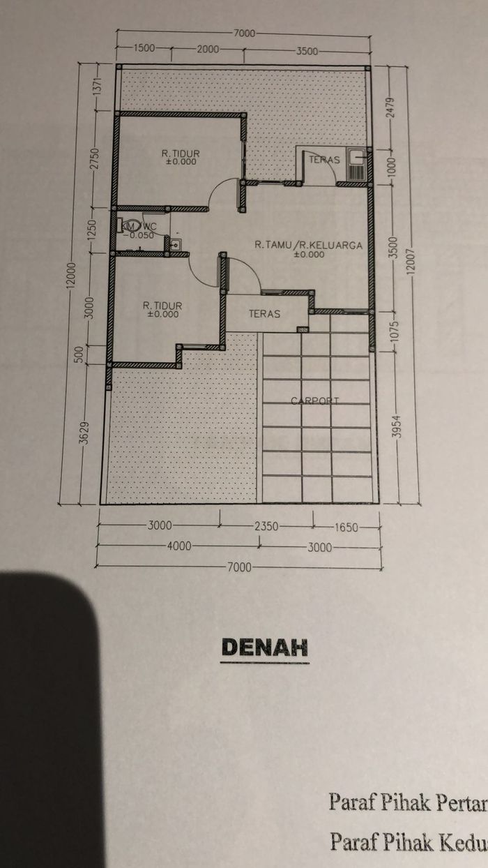 foto denah rumah tipe ADENIUM perumahan SERPONG GARDEN 2