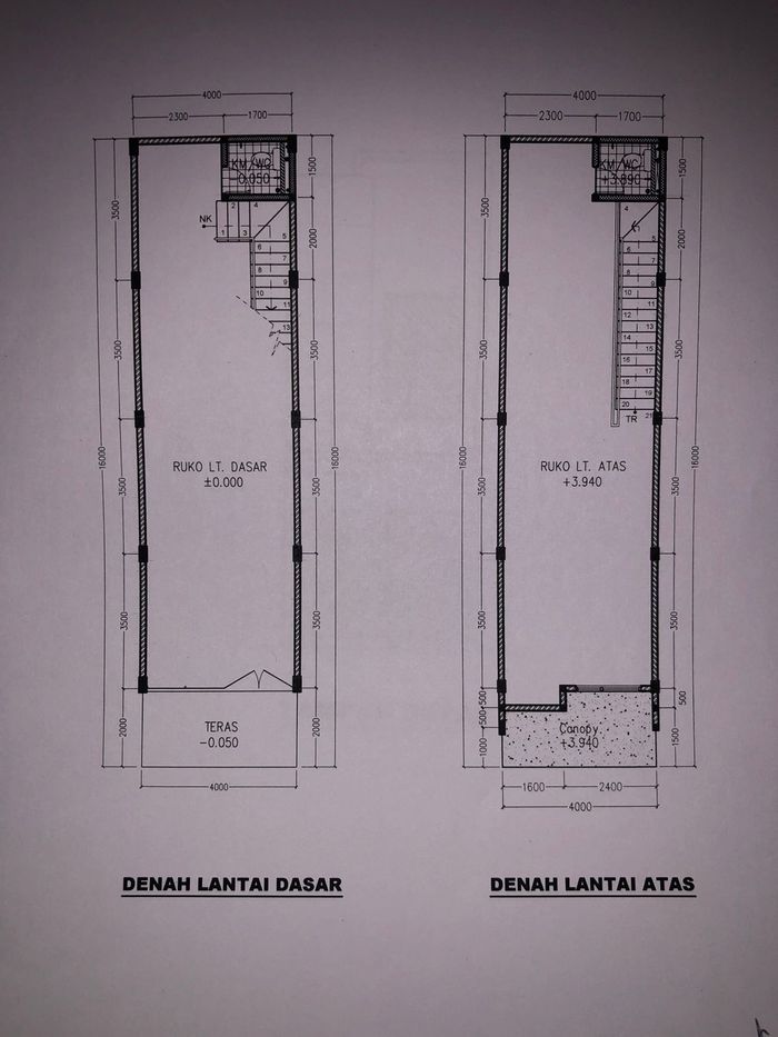 foto denah rumah tipe RUKO SG 2 perumahan SERPONG GARDEN 2