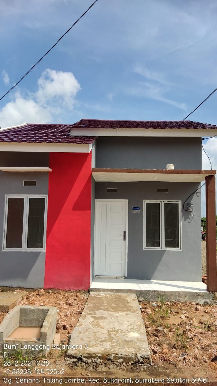 foto tampak rumah tipe subsidi perumahan Bumi Langgeng Sejahtera 3 Tahap 2