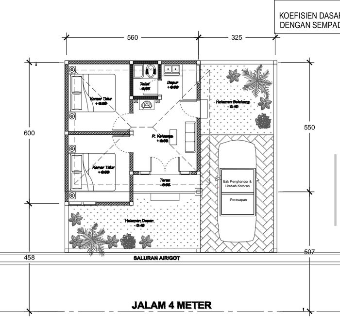 foto denah rumah tipe 32/70 perumahan Harmoni residence